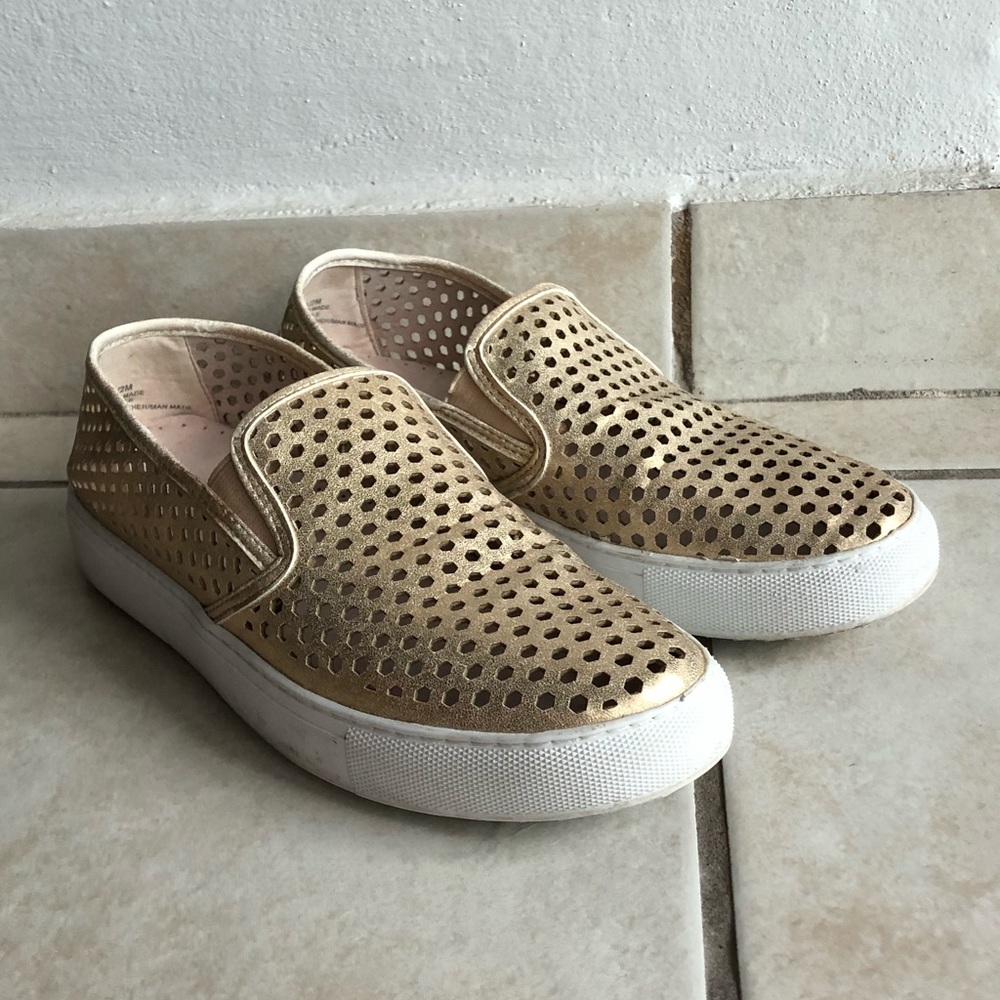 Kenneth Cole gold sneakers